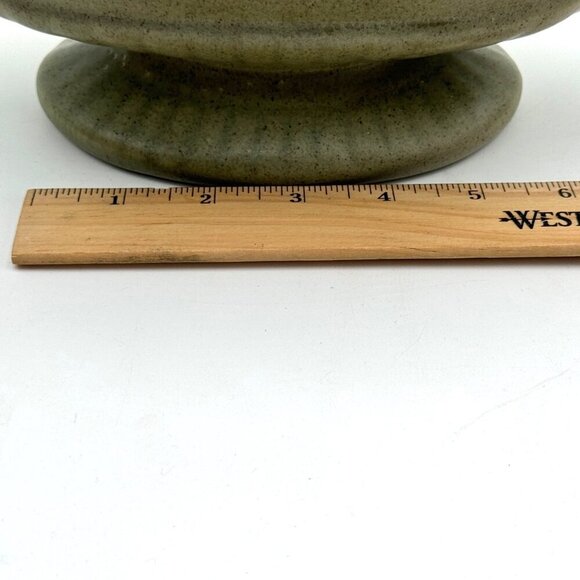 Vintage Haeger Pottery Green Oval Compote Planter Mid Century - Picture 16 of 16